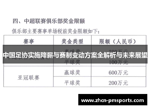 中国足协实施降薪与赛制变动方案全解析与未来展望